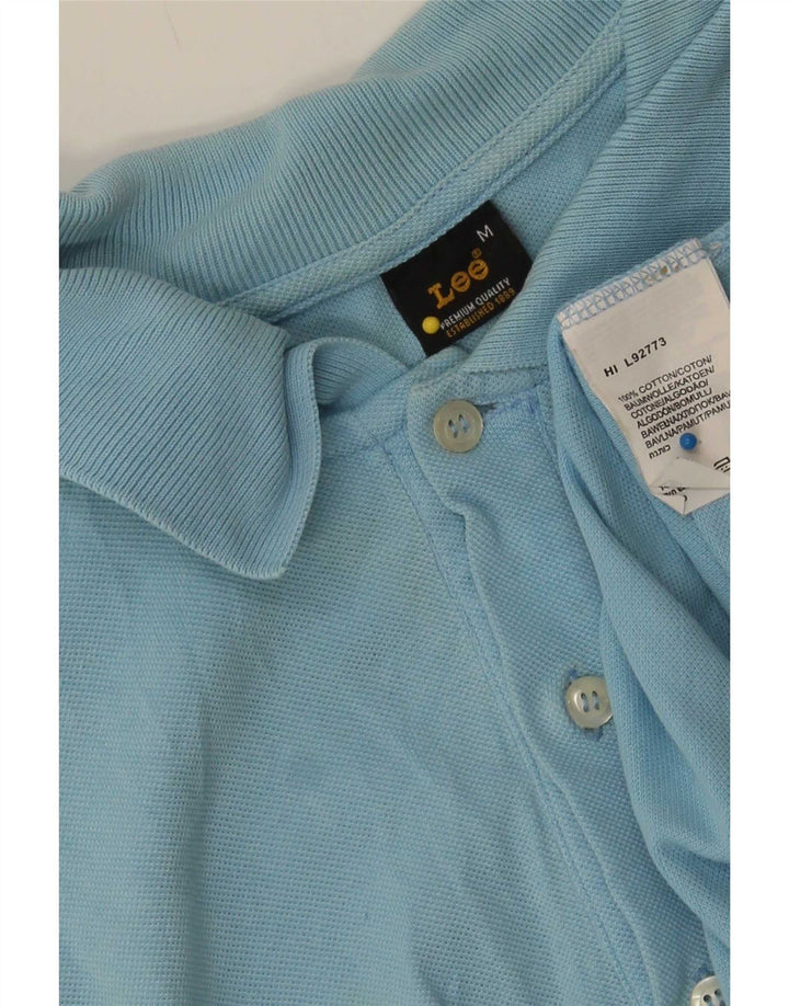 Lee Poloshirt til mænd Medium blå bomuld
