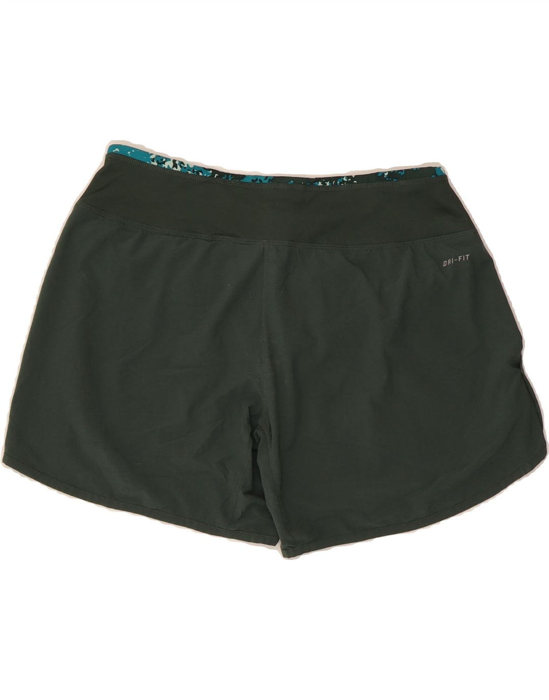 NIKE Womens Dri Fit Sport Shorts UK 14 Medium Green Polyester Vintage Nike and Second-Hand Nike from Messina Hembry 