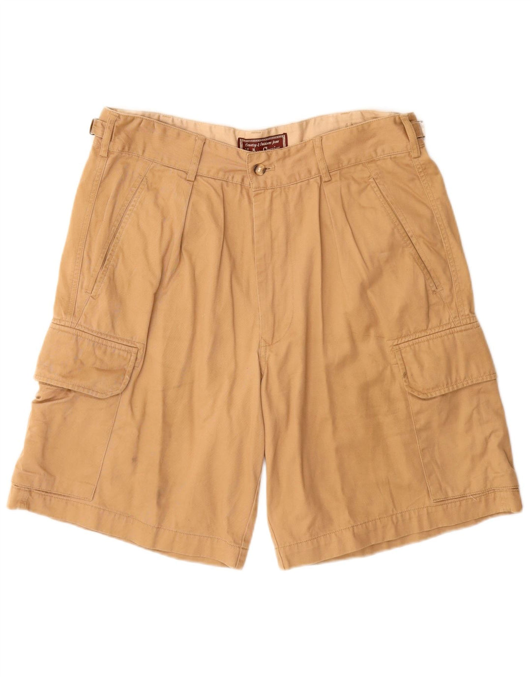 Marlboro Classics Herre Pegged Cargo Shorts EU 52 XL W32 Beige Bomuld