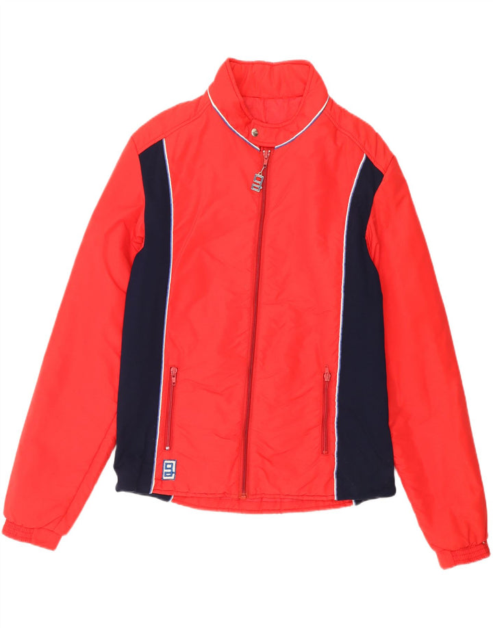 VINTAGE Mens Bomber Jacket UK 36 Small Red Colourblock Vintage Vintage and Second-Hand Vintage from Messina Hembry 