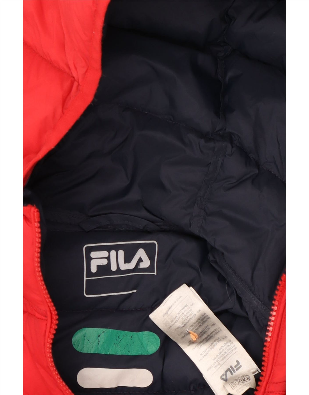 FILA Polstret jakke med hætte til mænd UK 38 Medium Rød Polyester