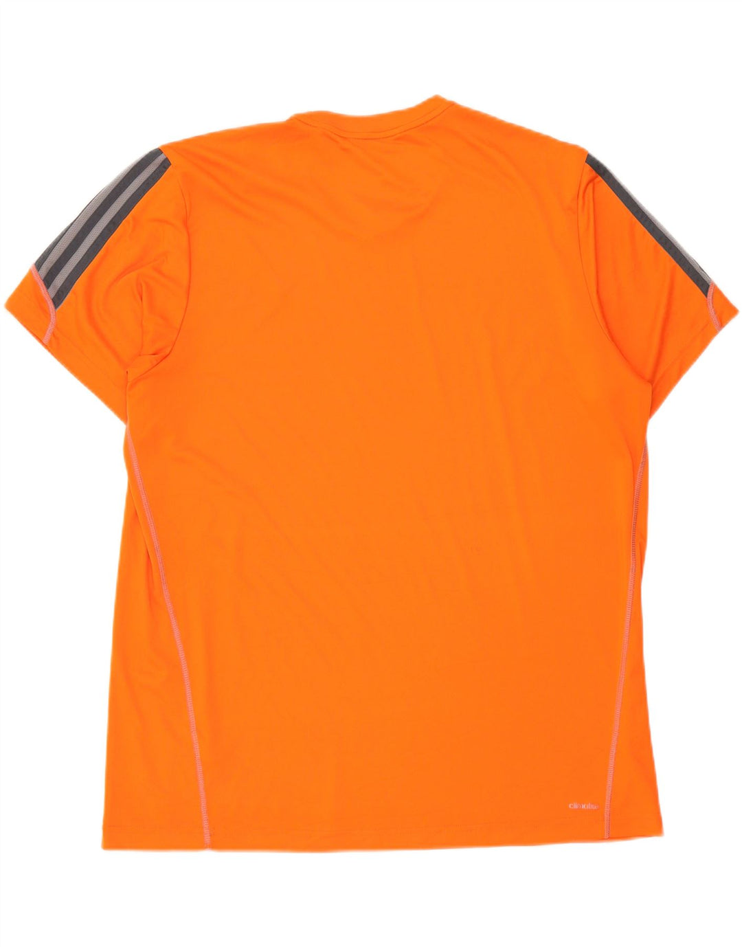 ADIDAS Herre Climalite T-Shirt Top 2XL Orange Colourblock Polyester
