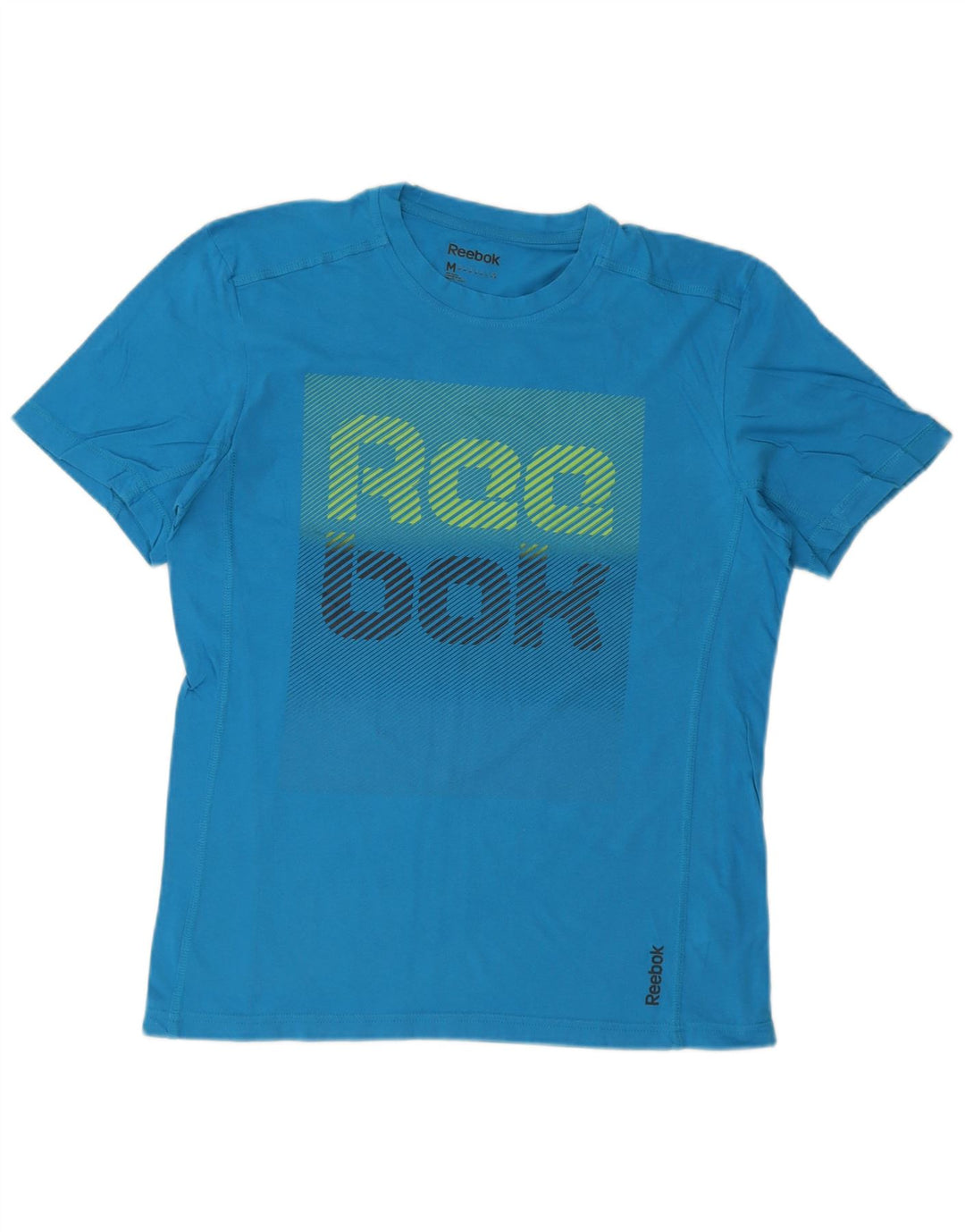 Reebok Herre grafisk T-shirt top mellemblå bomuld