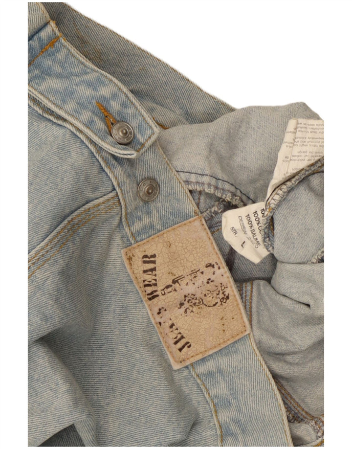 Vintage Dame denimjakke UK 16 Stor Blå Bomuld