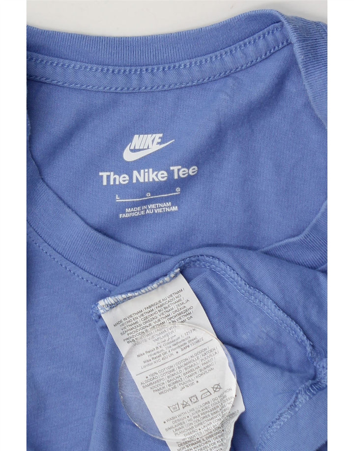 Nike T-shirt top til mænd, stor blå bomuld