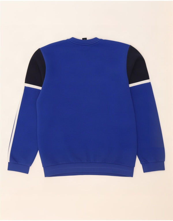 Adidas Herre grafisk sweatshirt trøje Medium Blue Colourblock Bomuld