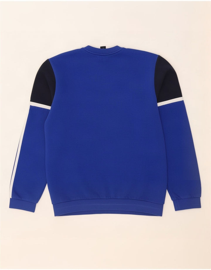 Adidas Herre grafisk sweatshirt trøje Medium Blue Colourblock Bomuld