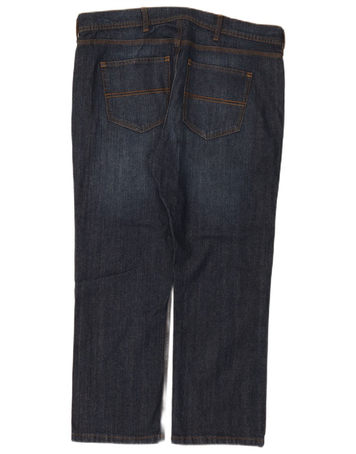 MARKS & SPENCER Herre Regular Fit Straight Jeans W38 L27 Marineblå