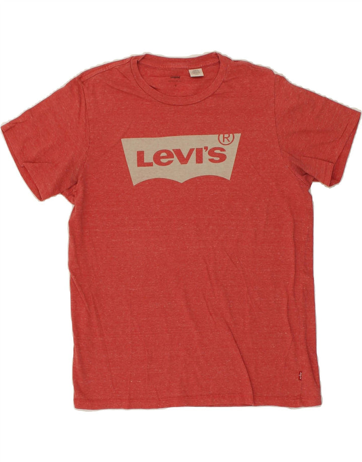 LEVI'S Mens Graphic T-Shirt Top Small Red Flecked Vintage Levi's and Second-Hand Levi's from Messina Hembry 