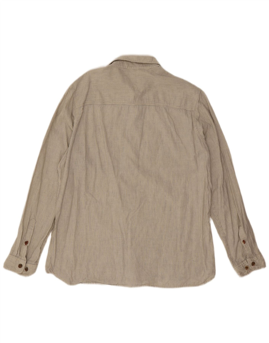 Fat Face Herreskjorte Stor Beige Pinstripe Linen