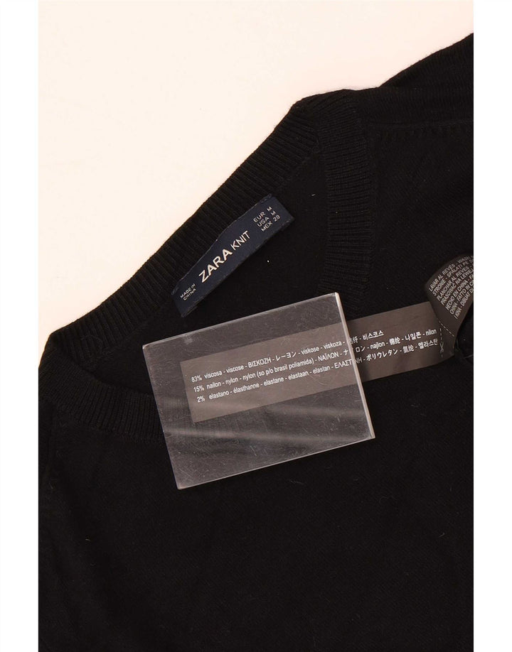 Zara Dame sweater med rund hals DK 12 Medium Sort Viscose
