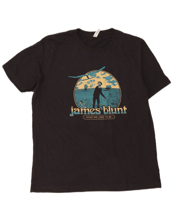 Bella Canvas Herre James Blunt Grafisk T-Shirt Top XL Sort Bomuld Musik