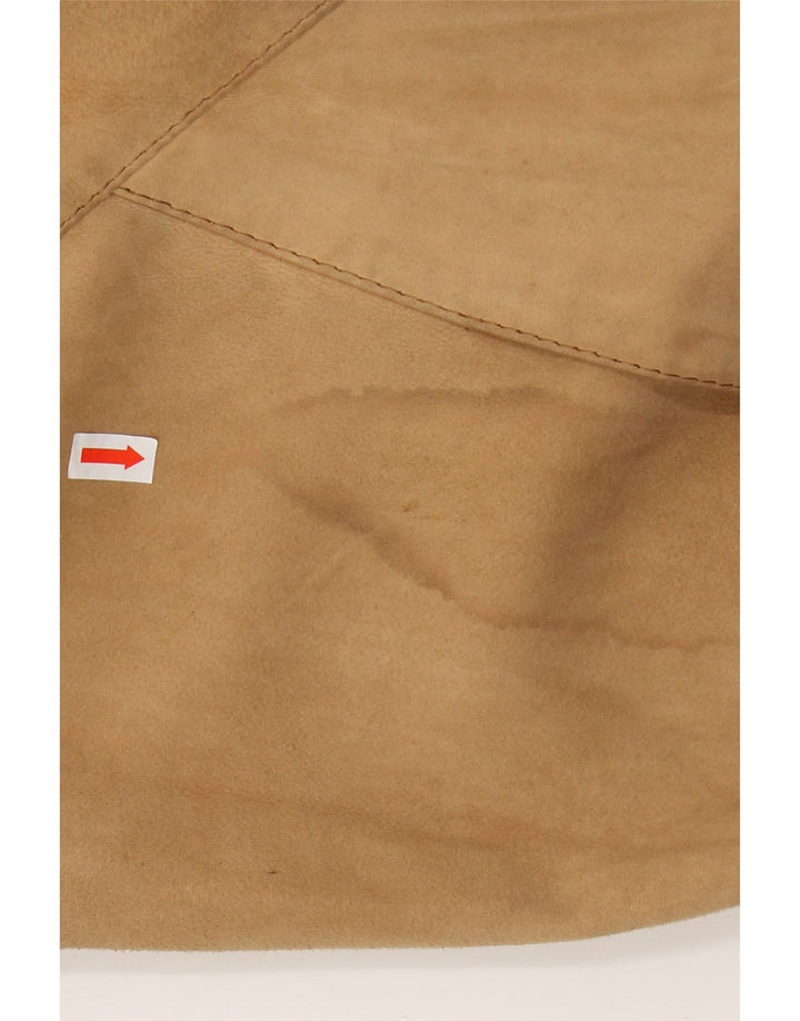 VINTAGE Bomberjakke i ruskind til mænd UK 38 Medium Beige