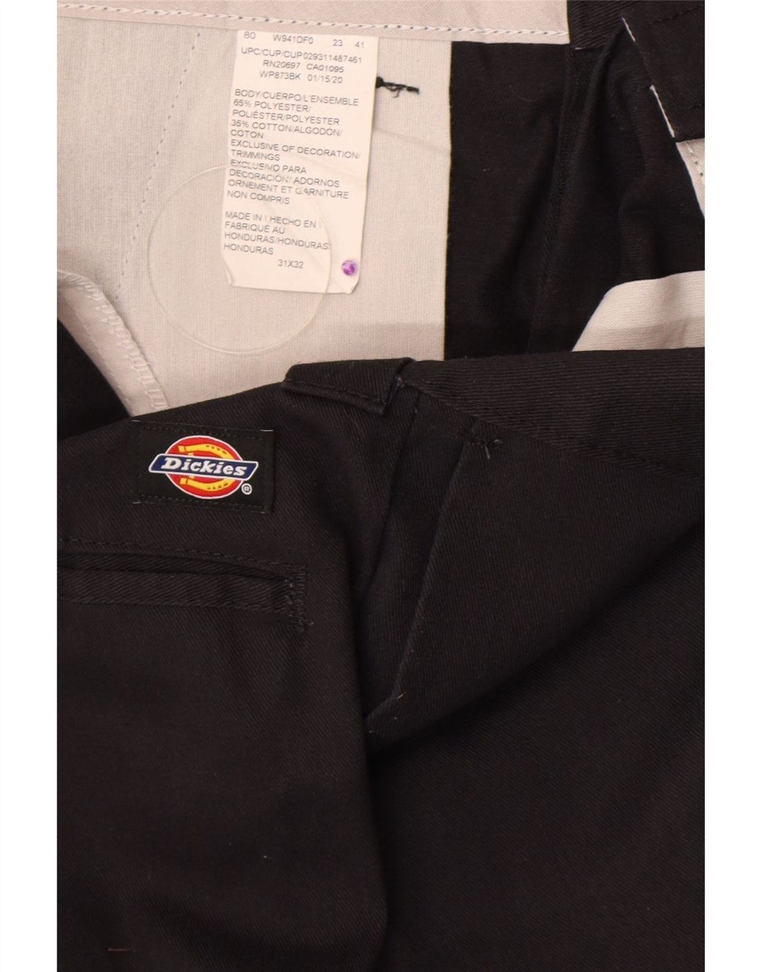 Dickies Straight Chino bukser til mænd W31 L32 Sort polyester