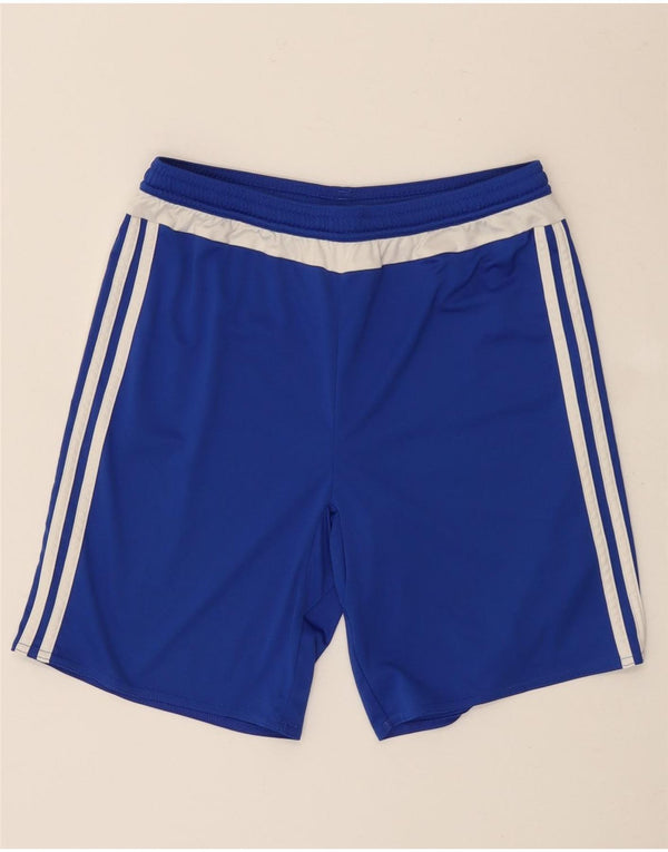 Adidas Boys Aeroready Sports Shorts 13-14 år Blå Stribet Polyester