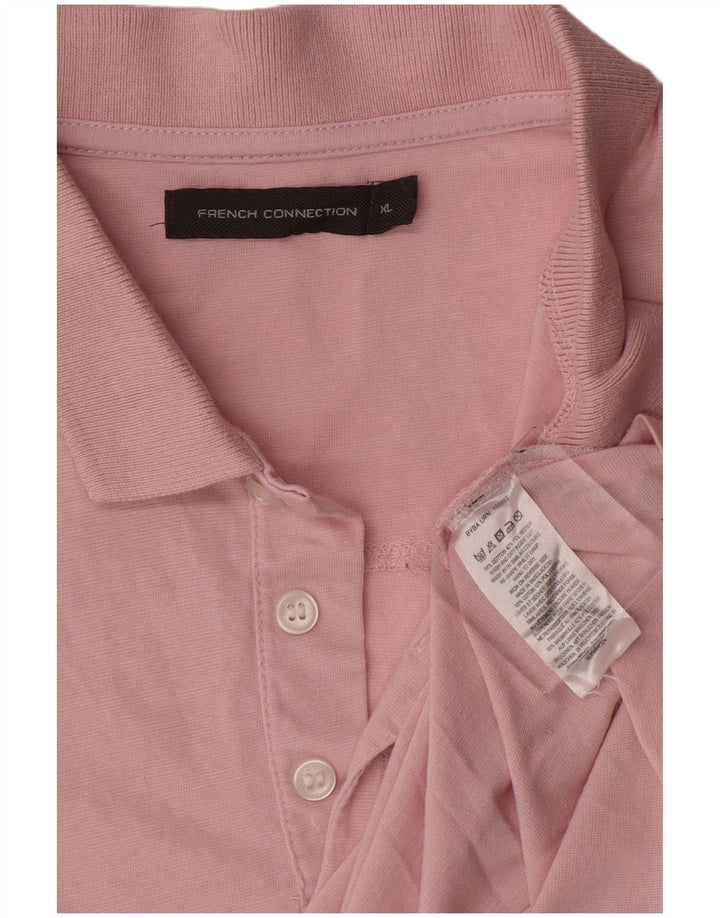 French Connection Herre poloshirt XL Pink Bomuld