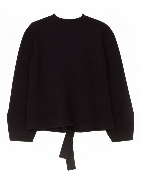 Zara Womens Cardigan Sweater UK 10 Small Black Polyamide