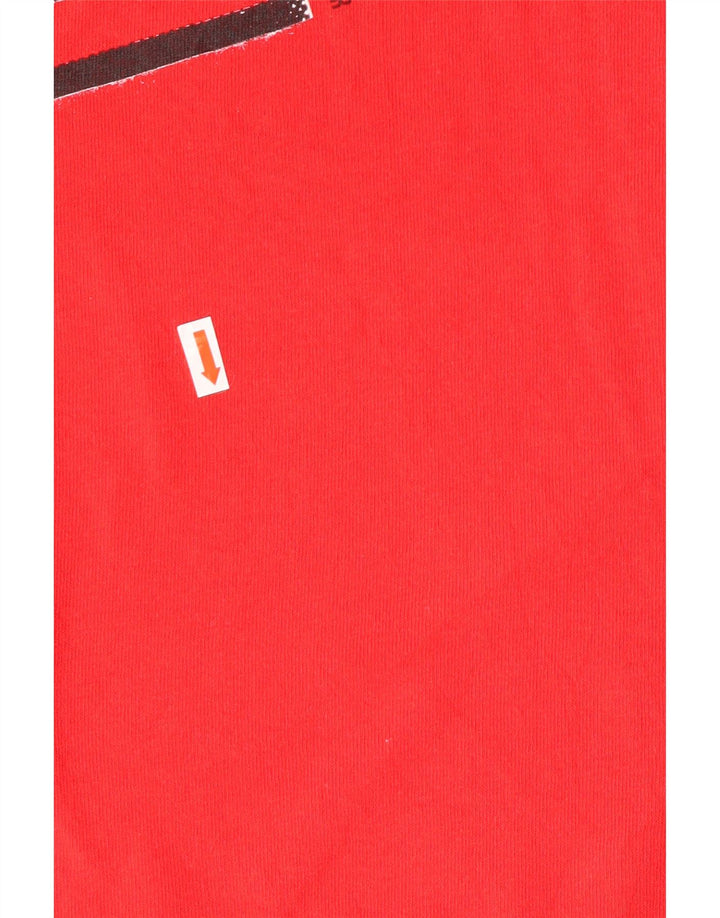 QUIKSILVER Herre Grafisk T-Shirt Top XL Rød Bomuld