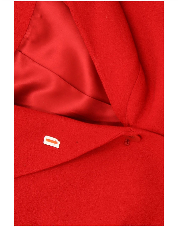Karen Millen Dame 3-knaps blazerjakke UK 12 Medium Rød Uld
