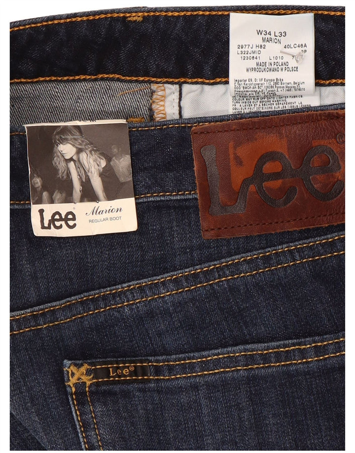 Lee Dame Bootcut Jeans W34 L33 Marineblå Bomuld