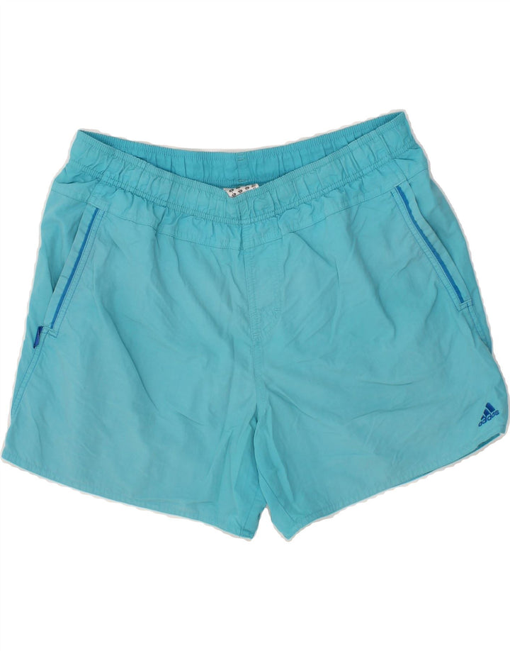 ADIDAS Mens Swimming Shorts Medium Blue Nylon Vintage Adidas and Second-Hand Adidas from Messina Hembry 