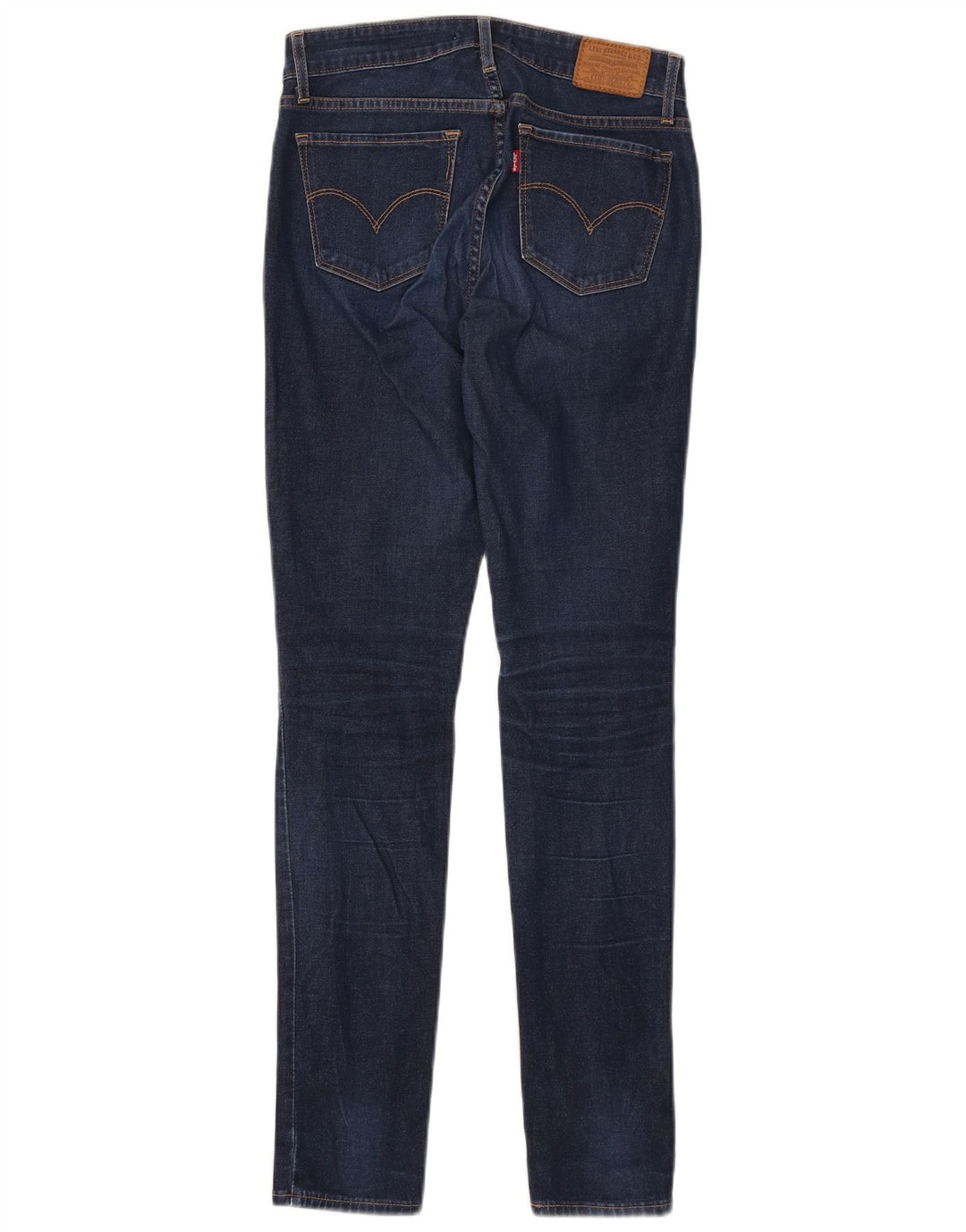 LEVI'S Dame 711 Skinny Jeans W26 L30 Blå Bomuld
