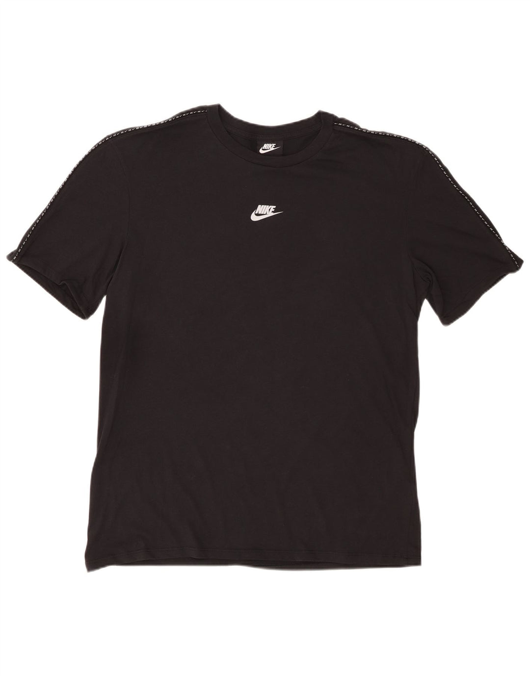 NIKE Standard Fit T-Shirt Top Stor Sort Bomuld