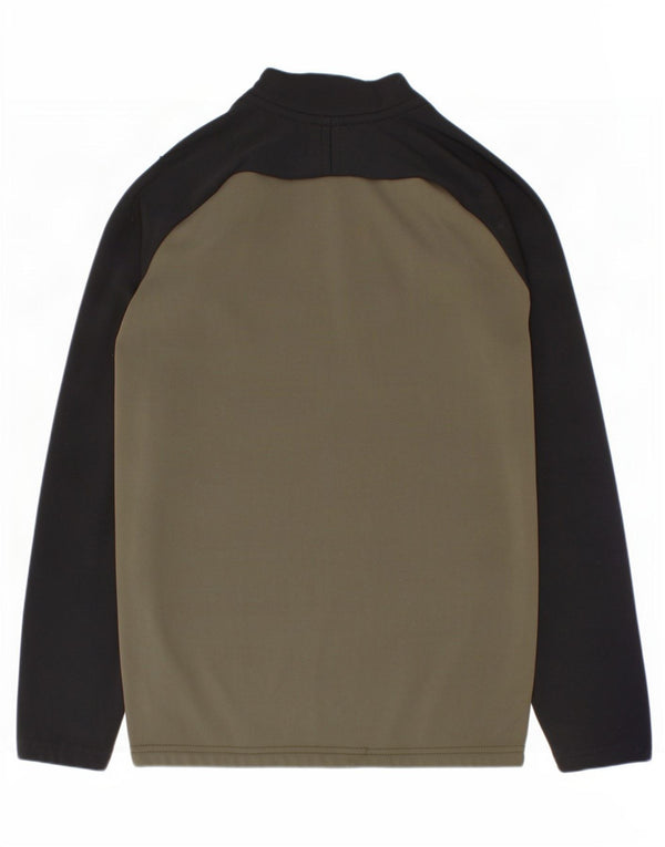 Nike Boys Dri Fit Pullover Træningsdragt Top 8-9 år Small Khaki Colourblock
