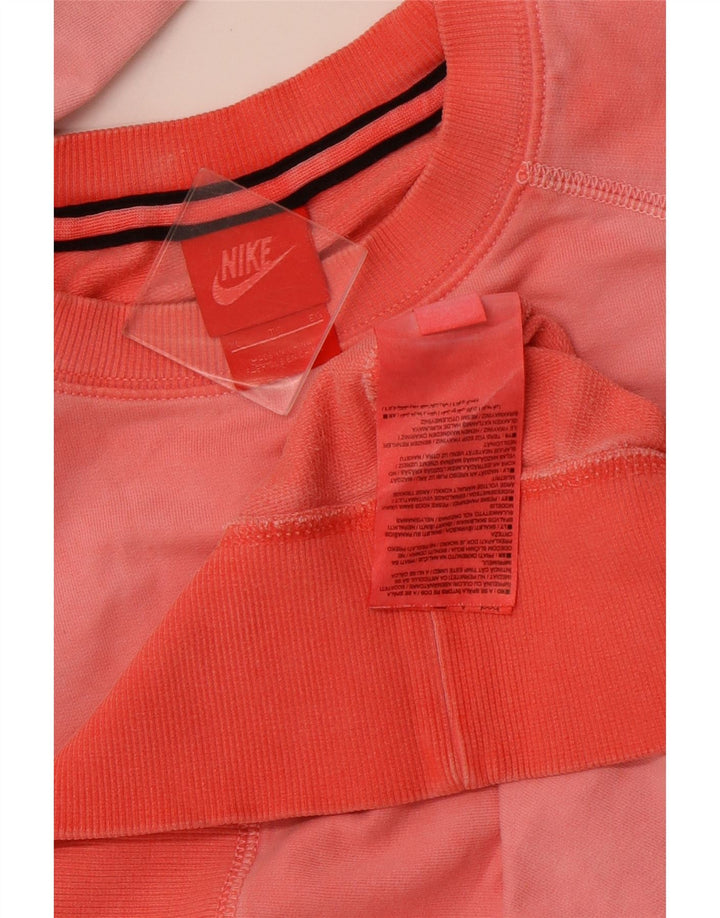 NIKE grafisk sweatshirt til mænd XL Pink bomuld