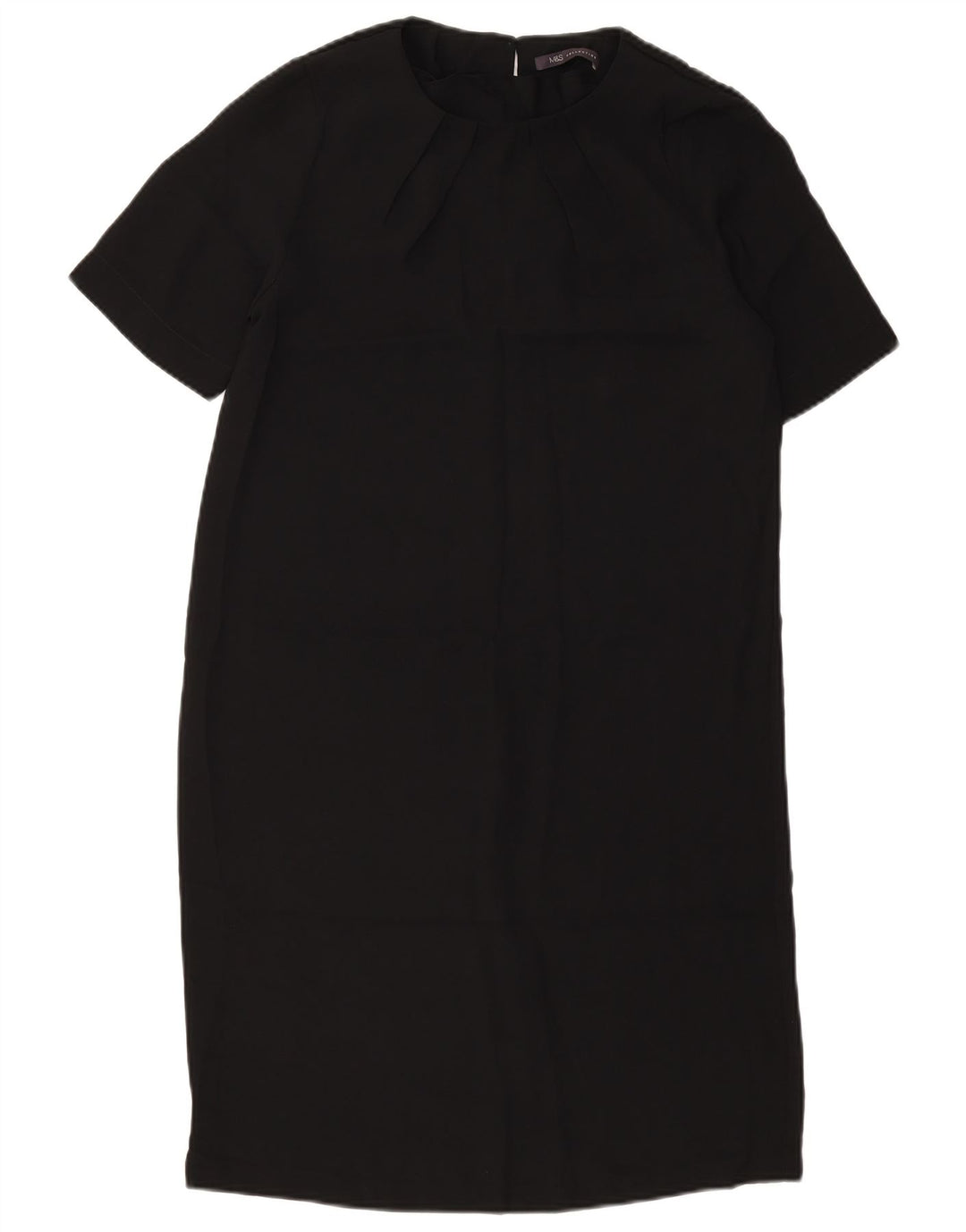 MARKS & SPENCER Womens Shift Dress UK 12 Medium  Black Polyester