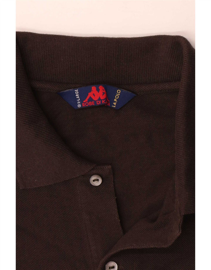 Kappa herre poloshirt XL brun bomuld