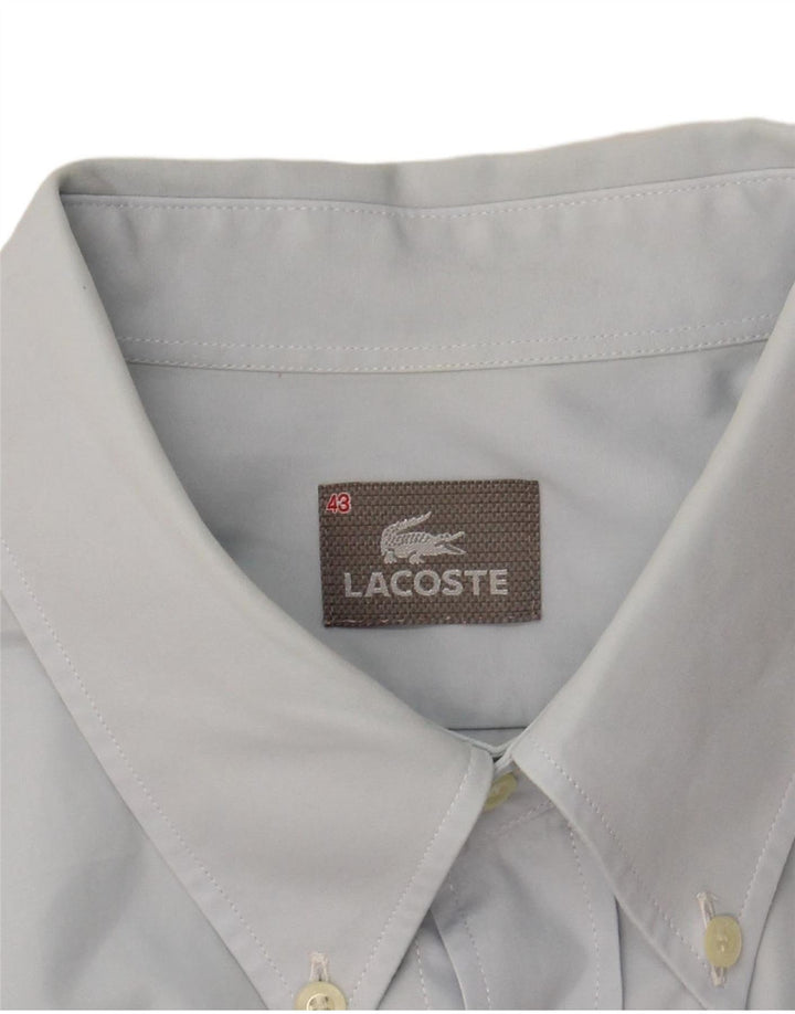LACOSTE Mens Short Sleeve Shirt Size 43 Large Blue