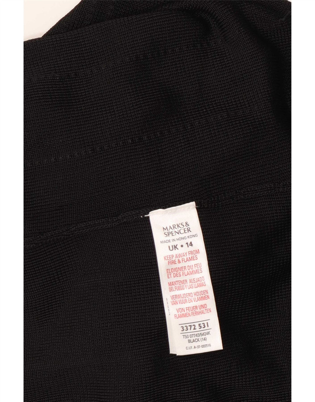 Marks & Spencer damebluse med 3/4 ærmer UK 14 mellem sort stribet