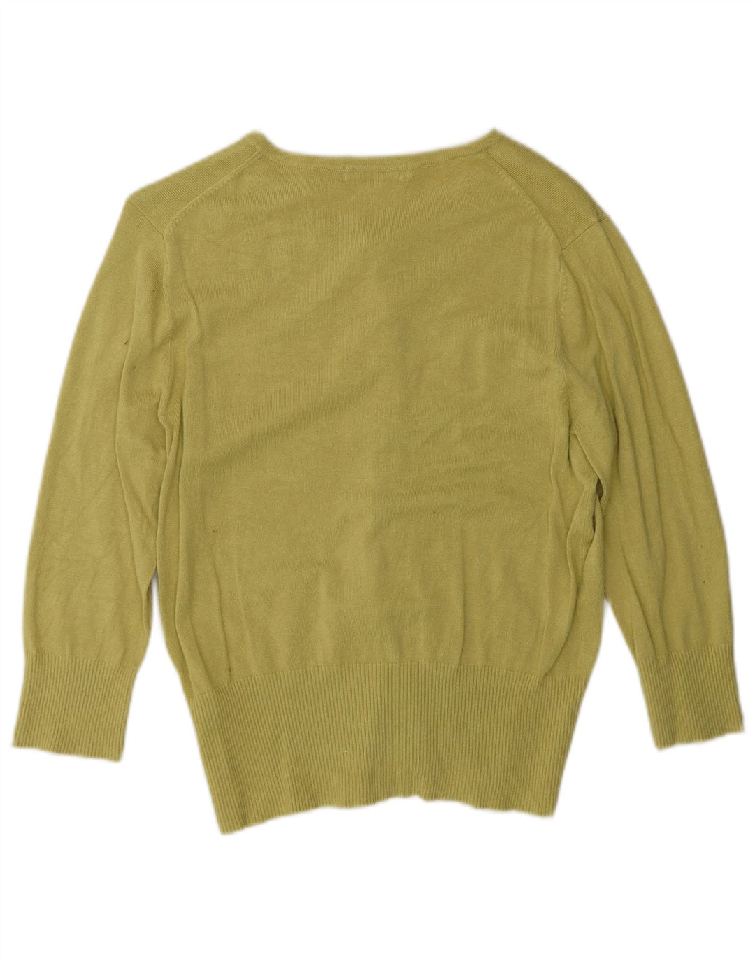 Marks & Spencer Dame 3/4-ærmet cardigantrøje UK 14 Medium Green