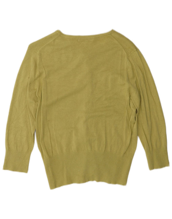 Marks & Spencer Dame 3/4-ærmet cardigantrøje UK 14 Medium Green