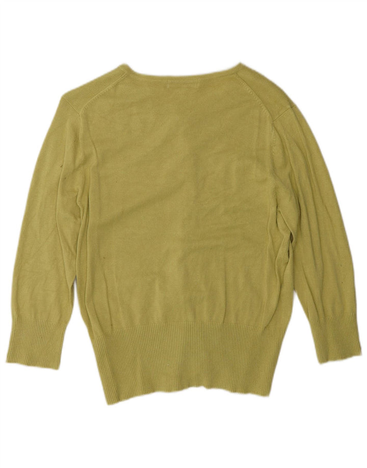 Marks & Spencer Dame 3/4-ærmet cardigantrøje UK 14 Medium Green