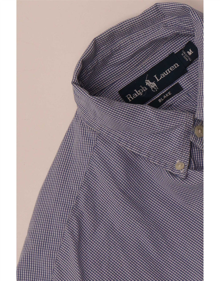 Ralph Lauren Blake skjorte til mænd, medium marineblå Gingham bomuld
