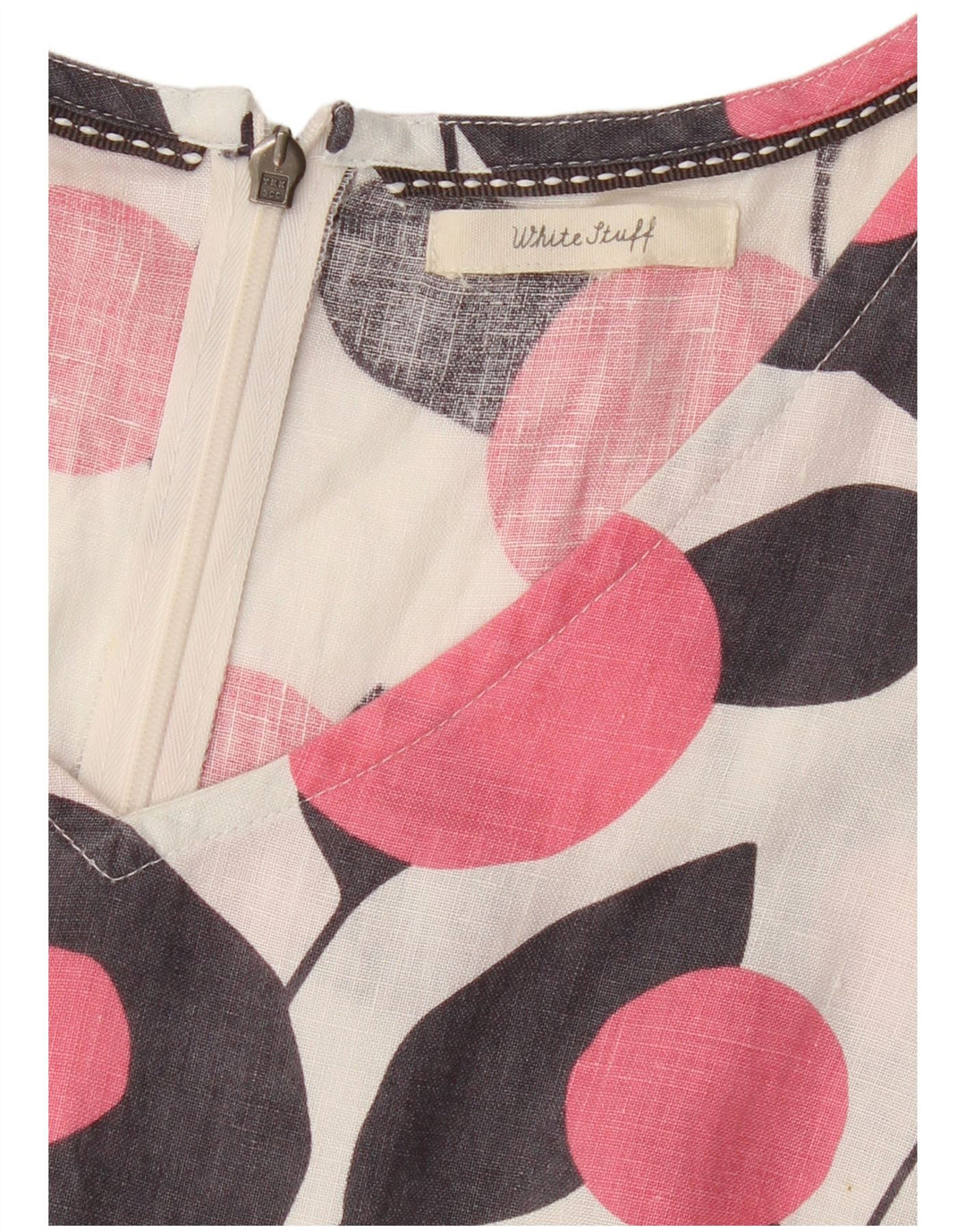 White Stuff Dame Ærmeløs Shift Dress UK 12 Medium White Floral