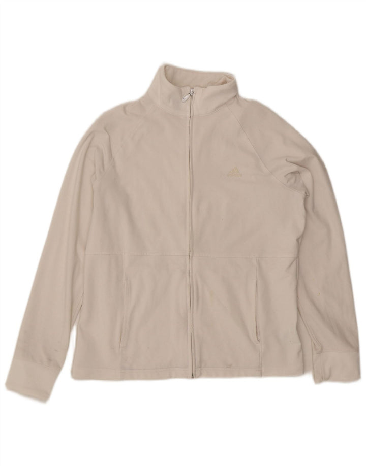 Adidas træningsdragt topjakke til kvinder UK 16 Stor hvid polyester