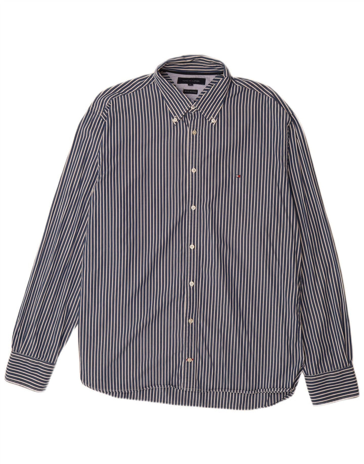TOMMY HILFIGER Herreskjorte XL Marineblå stribet