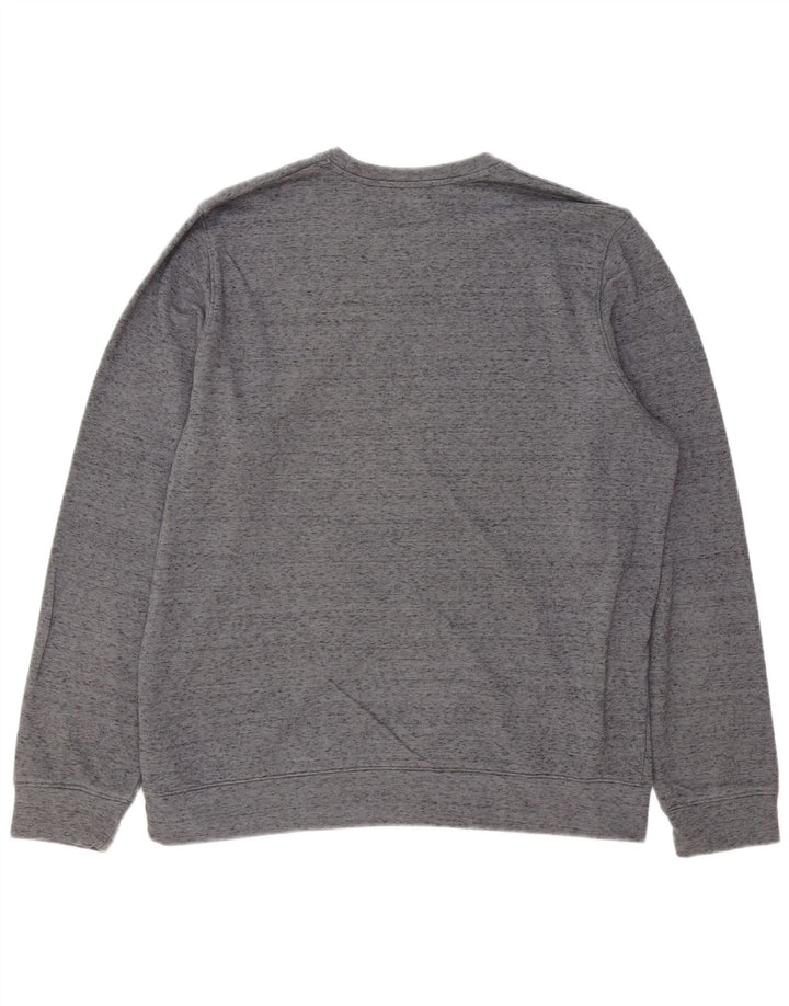 UNDER ARMOUR Mens Graphic Sweatshirt Jumper Large Grey Flecked Cotton