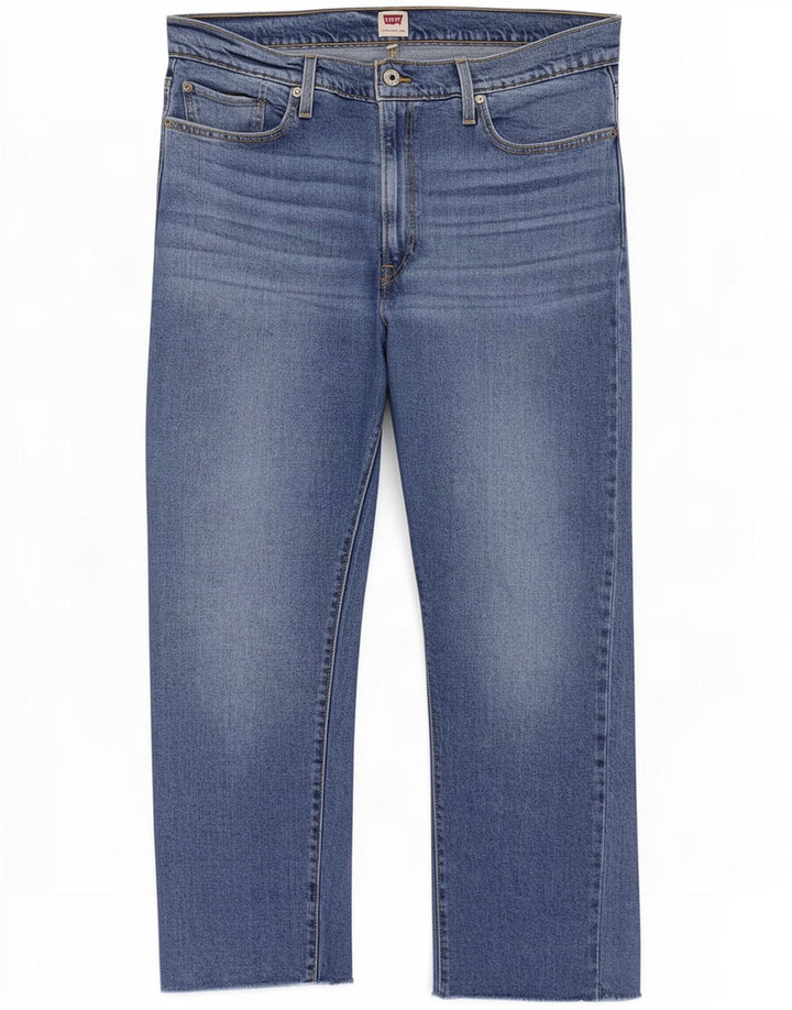 Levi's lige jeans til kvinder W34 L27 blå bomuld