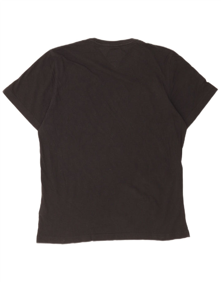 Tommy Hilfiger Herre T-Shirt Top Stor Sort Bomuld