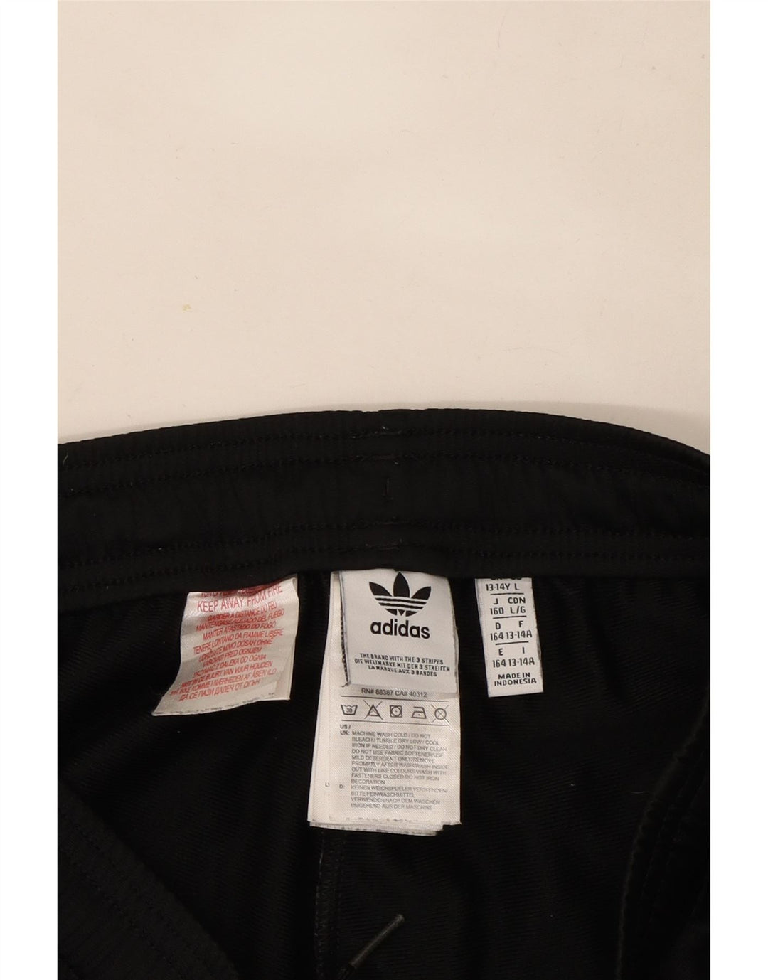 Adidas drenge grafisk træningsdragt bukser jogger 13-14 år sort polyester