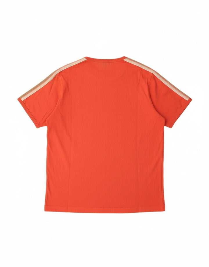 JULES Mens T-Shirt Top Large Orange Cotton