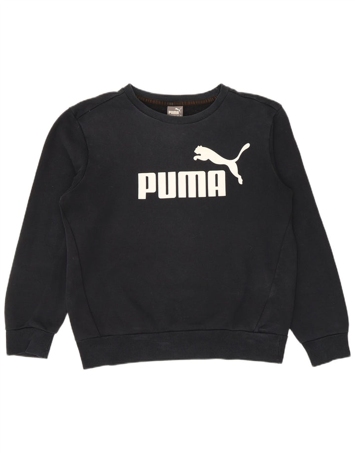Puma Herre Grafisk Sweatshirt Jumper Lille sort bomuld
