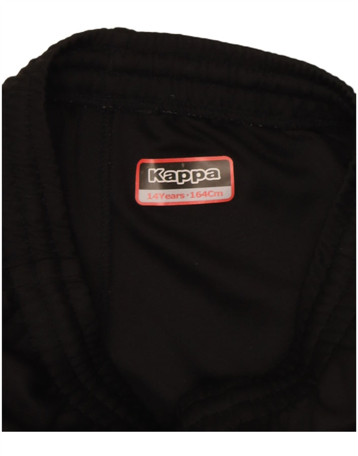 Kappa Boys Graphic Tracksuit Bukser 13-14 år Sort