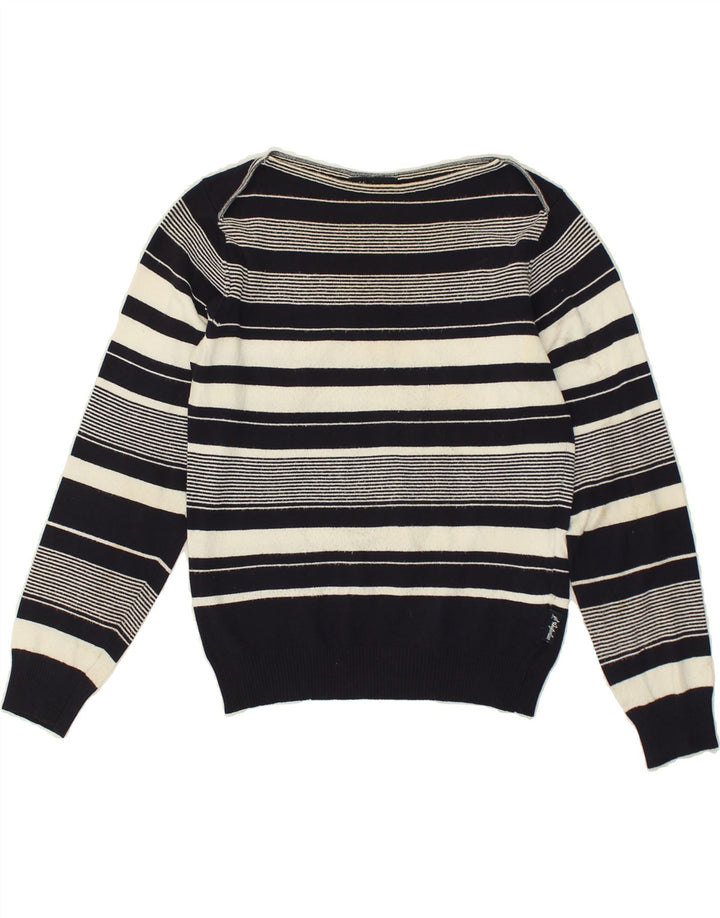 AUSTRALIAN L'ALPINA Womens Boat Neck Jumper Sweater IT 44 Medium Navy Blue | Vintage AUSTRALIAN L'ALPINA | Thrift | Second-Hand AUSTRALIAN L'ALPINA | Used Clothing | Messina Hembry 