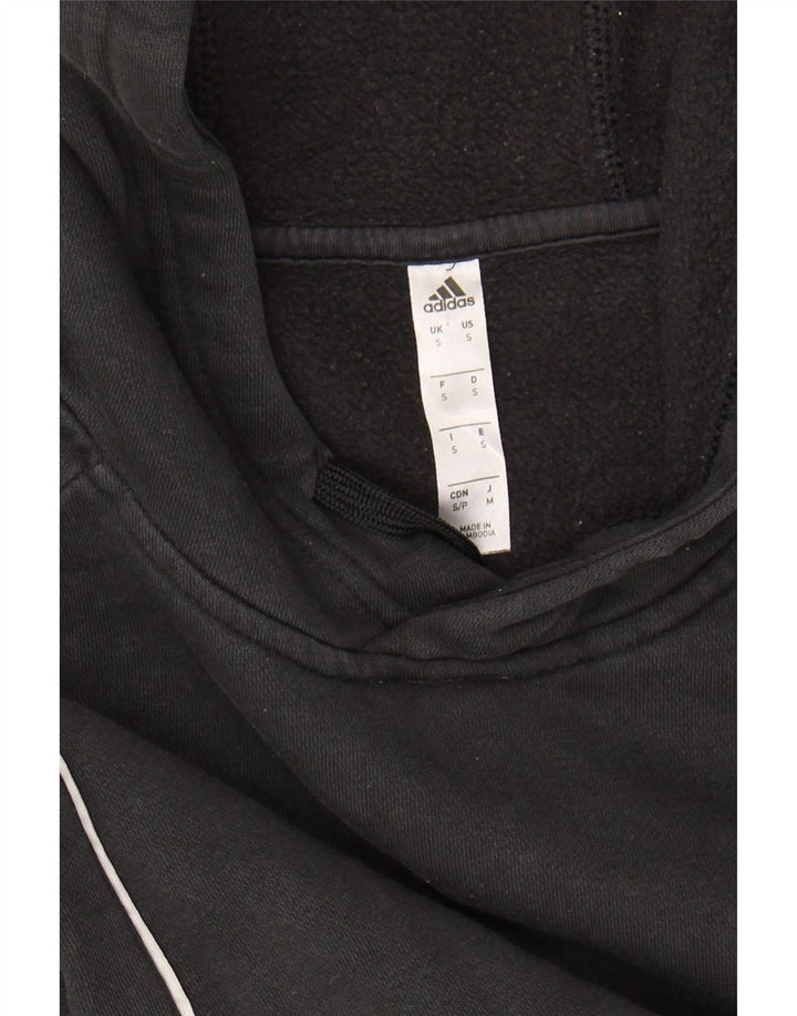 ADIDAS Mens Hoodie Jumper Small Black Cotton
