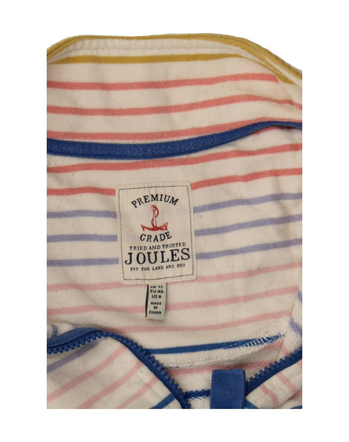 JOULES Womens Sweatshirt Jumper UK 12 Medium Multicoloured Pinstripe Vintage Joules and Second-Hand Joules from Messina Hembry 